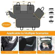 Simple Deluxe Dog Car Seat Cover for Back Seat, Dog Car Hammock with Mesh Window, Scratchproof & Nonslip Seat Protector for Cars, Trucks, SUVs, X-Large(X-large) - Multicolor - Ver 4