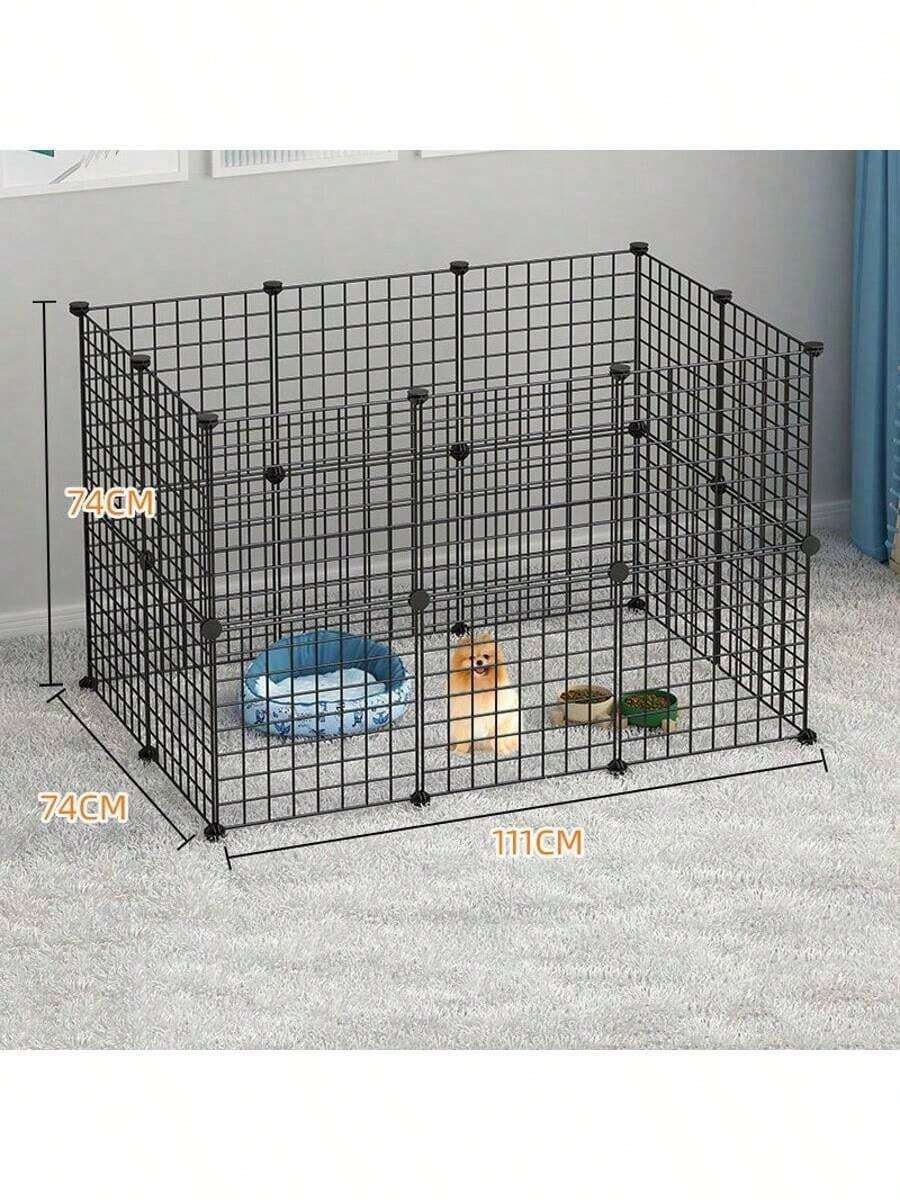 DIY Iron Wire Mesh Panels, Freely Combinable Pet Fence, Cat Cage, Dog Cage, Hamster Cage, Rabbit Cage Accessories, Suitable For Small Pets Like Cats And Dogs, Also Can Be Used To Assemble Shoe Cabinets And Shelves