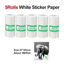 Rollos de papel de recambio para cámara instantánea - Rollos de papel para impresora de fotos, regalos de Navidad y cumpleaños, papel de recambio para cámara de impresión instantánea para niños y niñas - Vuelta al colegio - Blanco - Ver 10