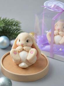 1 Khuôn silicon hình thỏ nằm dễ thương, Khuôn nến thơm hình thỏ Phục sinh sáng tạo tự làm, Khuôn nhựa Epoxy trang trí nhà ngày lễ/Quà tặng, Khuôn đúc thủ công, Khuôn thạch cao trang trí nghệ thuật - trắng - Xem 5