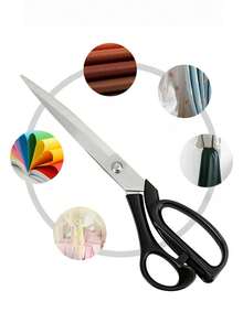 1把重型裁缝剪刀，锋利缝纫剪刀，适用于裁剪布料、皮革，适合家庭、办公室、艺术和手工制作。