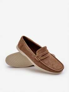 Men's Rivanell Synthetic Suede Loafers Comfortable For Everyday And Elegant Styles With A Soft Insole Beige - Beige - View 6