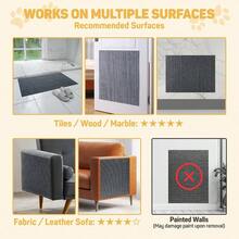 7-Pack Cat Scratch Couch Furniture Protector Dark Gray Pre-Cut 11.81" X 15.74" Each Self-Adhesive Cat Scratch Pads Durable Cat Scratching Carpet Mat For Sofa Wall Door And Cat Tree Replacement - Một cỡ - Xem 4