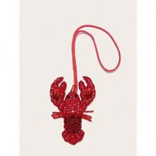 1pc Handmade Beaded Cartoon Lobster, Crab, Shell Animal Keychain Bag Charm - Nhiều màu - Xem 6