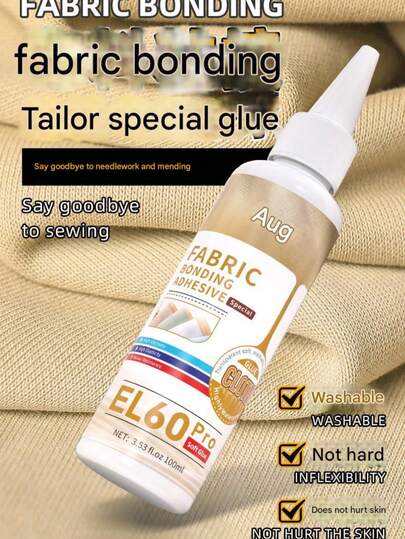 30ml/50ml - Heavy Duty Washable Fabric Glue - For Sewing, DIY Crafts And Clothing Repair - Clear Glue, No Needles Required, Easy To Apply With Precision Nozzle, Suitable For Soft Non-Woven Fabrics, Household Use (Random Delivery Of New And Old Models)