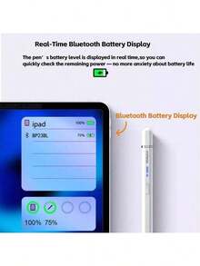 Lenovo Bút cảm ứng BP23 dành riêng cho Apple có tính năng sạc USB-C tiện lợi, độ trễ viết thấp, công nghệ chống lòng bàn tay, vẽ kỹ thuật số, soạn thảo chuyên nghiệp và ứng dụng đa năng. Sản phẩm có màu trắng. - trắng - Xem 4
