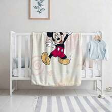 1pc Light-Colored Mickey Mouse Themed Blanket,Cartoon Character Print Blanket,Cute Cartoon Blanket,Cartoon Blanket Fluffy,Camping Blanket,Christmas Present Modern Fashion Gift Suitable For Home Bedroom Bed Sofa Office Lunch Break Cover Picnic Blanket - Nhiều màu - Xem 4