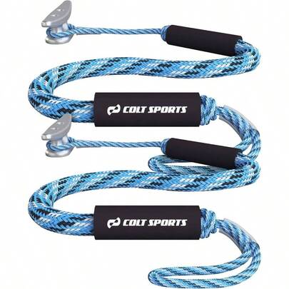 Bungee Dock Line Boats Jet Skis - Strong Mooring Rope Blue, White, Black, 5FT