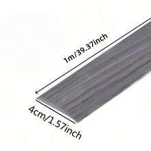 1pc 39.37 Inch Gray Self-Adhesive Vinyl Transition Strip, Composite Flooring Divider, Used To Connect Floor Gaps And Carpet Thresholds, Carpet Threshold Transition Strip, Suitable For Hotel/Restaurant/Office/Commercial Tile Floors - Multicolor - View 4