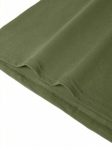 Men's Casual Letter Print Tank Top, Summer - Army Green - View 5
