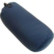Microbead Bolster Tube Travel Pillow - Compact Neck Roll Pillow Airplane, Car, Or Home - Soft Lumbar Support Pillow - Pink - Navy + Adult (Single Pack) - View 4