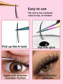 12 Rows 228PCS Premium A Shaped Spike Manga Clusters DIY Tail False Eyelashes 0.07 J D Curl 8-15mm Bottom Lash 6 7mm Natural Look Wispy Anime Cosplay Asian Style Individual False Eyelashes Extensions For Daily,Party,Makeup Tool Festive Christmas - màu đen - Xem 3