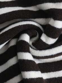 Women's Vintage Striped Cardigan, Casual Daily Wear, Suitable For Dates, Shopping, Spring/Autumn/Winter Vacation Brown Fall - Brown - View 7