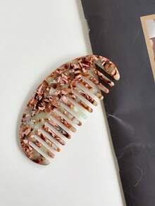 Acetate Tortoiseshell Wide-Tooth Comb, Large Size Wide-Tooth Comb Suitable For Thick, Curly, Wavy Hair, Pocket-Sized Design, Easy To Comb Hair. Hair Styling Set - Multicolor - View 9