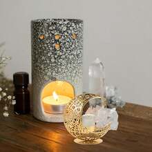 Soporte para vela en forma de luna, candelabro de luna creciente, portavelas de té decorativos de hierro artístico, decoración de mesa para bodas, fiestas de Oriente Medio, hogar, centro de mesa, Ramadán, suministros para fiestas del Año Nuevo Chino, color dorado - Multicolor - Ver 4