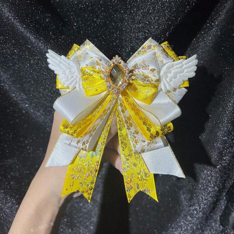 1個 かわいい装飾用リボンブローチ、ハンドメイド天使の翼DIY完成品、オタクアイドルファン応援グッズ、コスプレ衣装アクセサリー、ロリータバッグの装飾 - マルチカラー - 見る 23