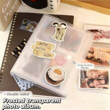 1pc 3-Inch Instant Photo Album, Can Hold 84/120/160/240 Photos, Postcards, Tickets, ID Cards, Bank Cards, Memorabilia Album - Clear - View 2
