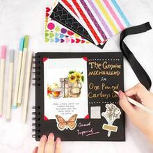 60 Pages Scrapbook Album, Blank Scrapbook Album, Kraft Paper Scrapbook Album, Hard Cover Scrapbook, Suitable As Birthday And Holiday Gifts, DIY Crafts, Wedding Guest Book, Anniversary Memoirs, Family DIY Scrapbook, Valentine's Day Gifts