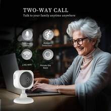 HD Smart Camera, Wireless Camera, Baby Monitor, Two-Way Voice, Infrared Night Vision, Cell Phone Remote Application, Watch Anytime, Anywhere, Smart Home Camera, Guard Family Safety - Multicolor - View 9