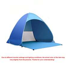 Tenda da campeggio pieghevole automatica leggera per 2-4 persone, di colore blu, portatile, adatta per pesca, escursionismo, attività all'aperto e al chiuso, campeggio per famiglie e bambini, intrattenimento familiare, mini tenda, casetta da gioco - Multicolore - Visualizzare 12
