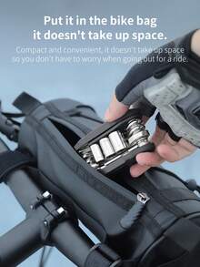 TOSUOD 16-In-1 Bicycle Multifunctional Tool Kit, Portable Bike Repair Tool Set Including Hex Wrench, Socket Wrench, Screwdriver, Tire Lever, Etc. - Multicolor - View 6