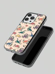 Funda para Celular todos Dinosaurios Collage Beige Colores - Negro - Ver 3
