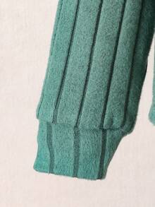 2件套女童长袖上衣和裤子休闲套装，秋季 - 薄荷藍 - 查看 4