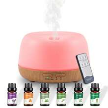 Essential Oil Diffuser, 300Ml Ultrasonic Oil Humidifier With 7 Color Lights 2 Mist Modes With Remote Control For Home, Office - USB - View 12