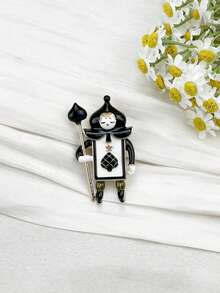 1 件创意可爱士兵形别针胸针，适合男士，心形和铲形，卡通娃娃包扣装饰配件情人节、妈妈、母亲、母亲节、礼物 - 卡通人偶胸針 - 查看 7