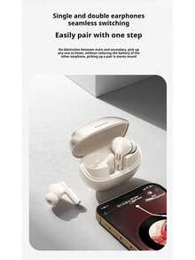 Philips' new TAT1120 true wireless Bluetooth headset semi-in-ear noise canceling high sound quality sports game long battery life for boys and girls couples - 黑色 - 查看 4