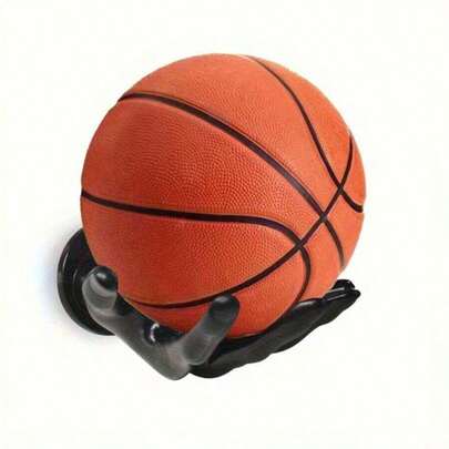 1 pièce Support mural de basket-ball standard - Décoration sportive robuste, espace de rangement pour salle de gym à la maison, garage, salle de jeux - Idéal pour les joueurs de basket-ball, les entraîneurs, les fans de sports - Organisateur durable et facile à installer, décoration de salle de basket-ball, organisation du garage, design élégant, support de haute qualité, choix parfait pour les propriétaires de salles de sport