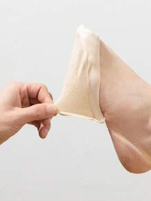 5双女士隐形透明防滑半掌袜，适合搭配高跟鞋 - 杏色 - 查看 7