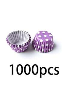 1000pcs Assorted Color Polka Dot Mini Cupcake Liners, 0.98 Inch Non-Stick Heat Resistant Baking Cups, Essential For Birthday, Holiday, Graduation Party Themes - Kitchen Baking Supplies - Multicolor - View 10