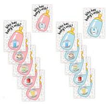 Kit de prueba de embarazo para rascar de color rosa, kit de prueba de embarazo para rascar, juego de baby shower, juego de rascar para baby shower, utilizado para anunciar el embarazo - Azul pálido - Ver 1