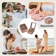 Wood Ring Box (Brown),Brown - 棕色 - 查看 8