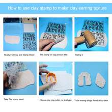 Thảm dập nổi tạo vân đất sét polymer - Dụng cụ in nổi tái sử dụng, linh hoạt, chống dính, thích hợp cho đồ gốm, sứ, thủ công mỹ nghệ DIY, làm đồ trang sức bằng đất sét. - Trong sáng - Xem 7