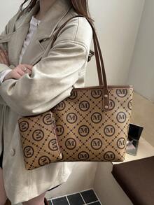 Bolso grande de gran capacidad, versátil y de moda para mujeres en 2025. Bolso de mano y de hombro, bolso de trabajo y de compras. - Multicolor - Ver 5