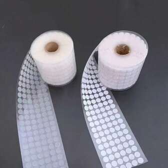 1000片/500对双面尼龙自粘钩环搭扣带，直径1/1.5/2厘米，适用于缝纫、照片、家居、维修、黑白、返校用品、办公用品，2片/1对