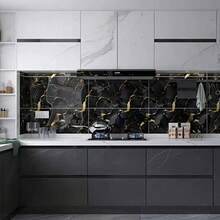 10/22 Pieces Of 3D Imitation Marble-Textured Tile Wall Stickers, Self-Adhesive PVC Wall Panels, Suitable For Home Decoration, Easy To Install, Applicable To Wall Renovation In Bathrooms, Living Rooms, Rooms, Bedrooms, And Offices, 30cm✖️60cm