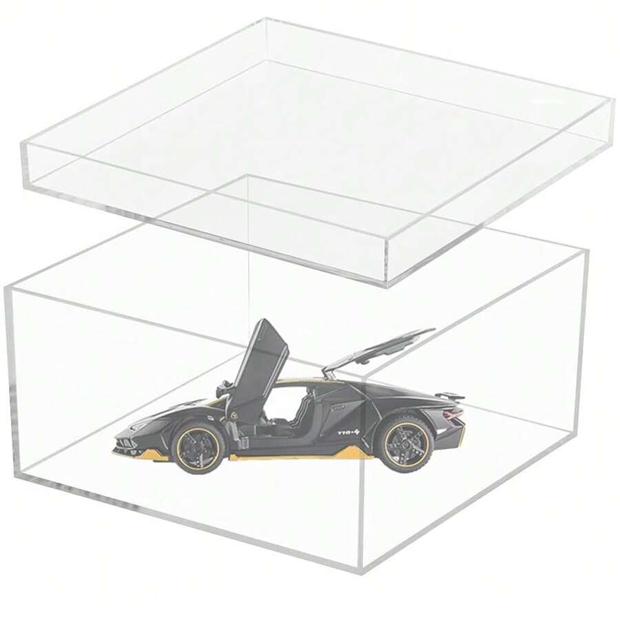 Large Acrylic Box Clear Acrylic Box With Lid Home & Kitchen Organizer Contanier Boxes Large Plastic Storage Easter Pantry Favor Gift Wrap Box,5.9x5.9x2.4Inch - 5,9x5,9x2,4 inch - Xem 1