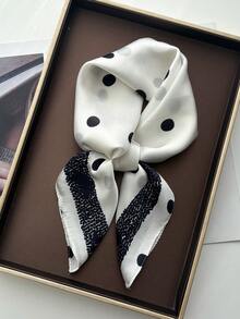 Black Border With White Polka Dots