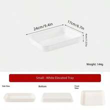 Bandeja de Servir de Plástico Resistente com Bordas, Não Quebra Facilmente, Prato para Exposição de Comida Marinada/Panela Quente, Uso Comercial, Adequado para Lanches, Frutas, Sobremesas - Ótimo para Cozinha, Festas e Organização de Armazenamento