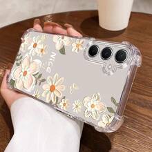 Funda de Teléfono Transparente con Pintura al Óleo de Flor Blanca Adecuada para OPPO A3X A16 A17 A35 A36 A38 A54 A57 A58 A74 A78 A79 Funda Protectora Suave Adecuada para OPPO Reno11Pro Reno11F Reno12F Reno12Pro Cobertura Completa Función de Protección Anticolisión en las Cuatro Esquinas Adecuada para Novia, Novio, Amigo - Colores mixtos - Ver 9