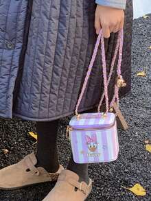 Disney 单肩包，迷你口红包，女孩钱包，时尚手提包，假日收纳包，卡通零钱包，旅行收纳袋 - 單肩斜跨 - 查看 7