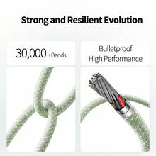 anker A82E2 Type-C Braided Charging Cable, Efficient Charging, High-Density Braided Protection, Wide Compatibility With Multiple Devices, Anti-Bending Braiding, Durable And Break-Resistant, Black - Black - View 5