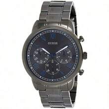 Guess Relógio Quartz Masculino Hendricks - Relógio de Pulso Masculino de Luxo com Mostrador Azul, Pulseira de Aço Inoxidável, Presente de Negócios Casual W1309G3/W1309G4