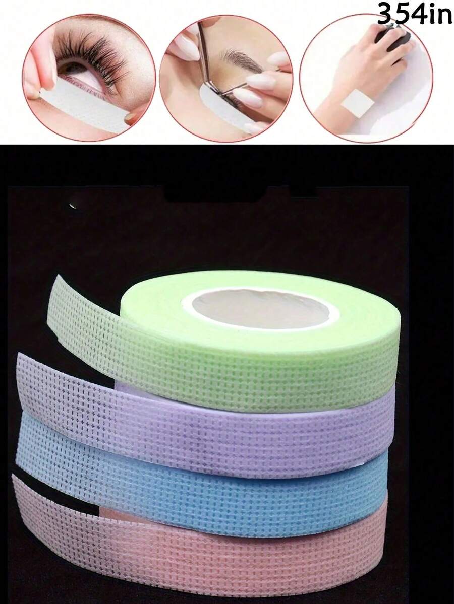8片装专业睫毛嫁接胶带，采用无纺布材质，多功能自粘胶带，适用于女性睫毛嫁接，赠品，旅行，平价好物，旅行必备 - 彩色 - 查看 1