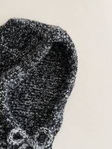 1pc Winter Scoodie Balaclava - Knitted Scarf & Hood Combined, Warm Ear Protection, Fashionable Mixed Color, High-Quality Wool Blend, Suitable For Autumn/Winter - Multicolor - View 10