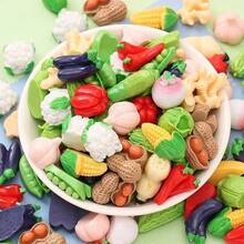 10件/30件/50件装植物树脂材料装饰套装，实用迷你蔬菜套装 - 手工树脂装饰品，适用于娃娃屋、迷你厨房DIY摆件、DIY模型屋配件、家居装饰及收藏桌面摆件，可爱小礼物，手工创意配件 - 彩色 - 查看 9