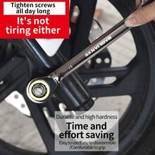 Industrial Grade Ratchet Wrench, Multi-Size Options, Spline & Open-End Dual Use, Extended Length Small Plate, Dual-Head Auto Repair Wrench Tool